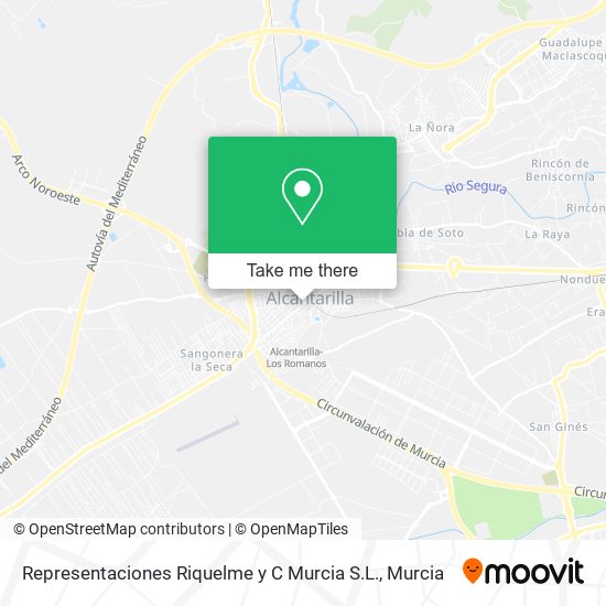 mapa Representaciones Riquelme y C Murcia S.L.