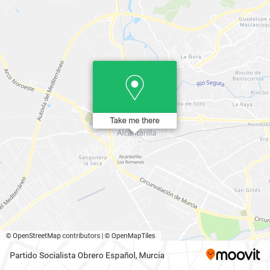 Partido Socialista Obrero Español map