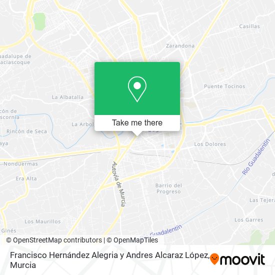 Francisco Hernández Alegria y Andres Alcaraz López map