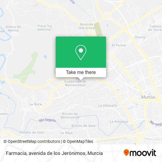 mapa Farmacia, avenida de los Jerónimos