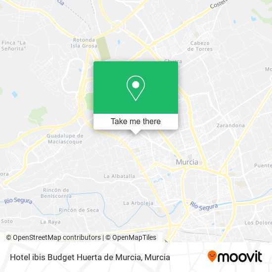 Hotel ibis Budget Huerta de Murcia map