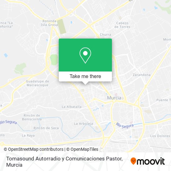 Tomasound Autorradio y Comunicaciones Pastor map