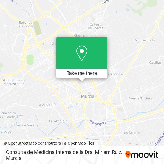 mapa Consulta de Medicina Interna de la Dra. Miriam Ruiz