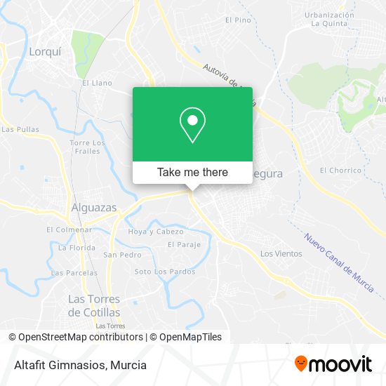 mapa Altafit Gimnasios