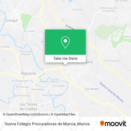 Ilustre Colegio Procuradores de Murcia map