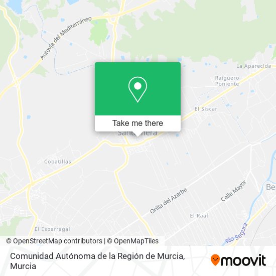 mapa Comunidad Autónoma de la Región de Murcia