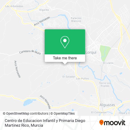 mapa Centro de Educacion Infantil y Primaria Diego Martinez Rico