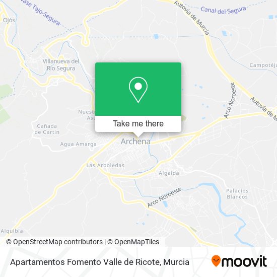 Apartamentos Fomento Valle de Ricote map