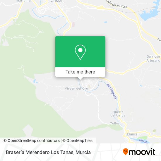 Brasería Merendero Los Tanas map