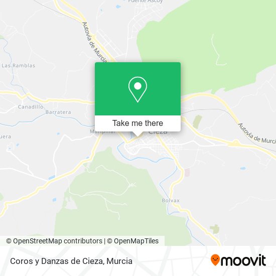 Coros y Danzas de Cieza map