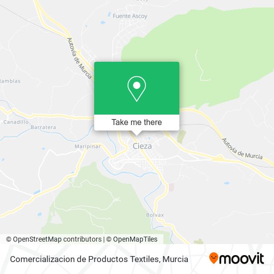 Comercializacion de Productos Textiles map
