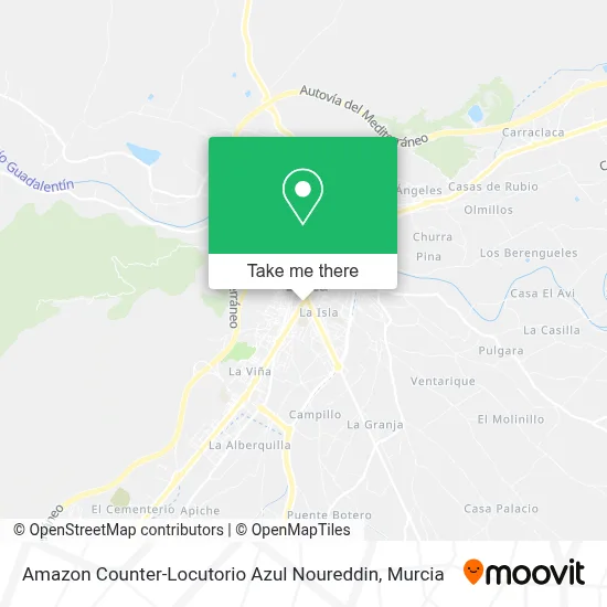 Amazon Counter-Locutorio Azul Noureddin map