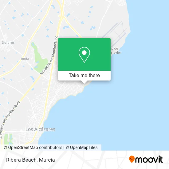 Ribera Beach map