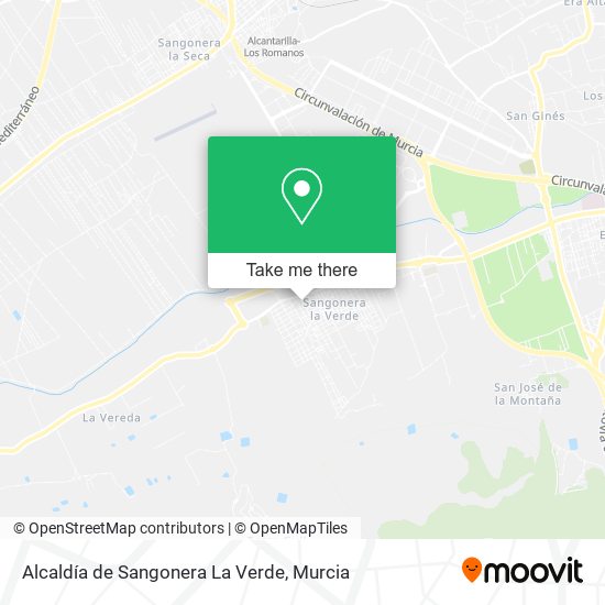 Alcaldía de Sangonera La Verde map