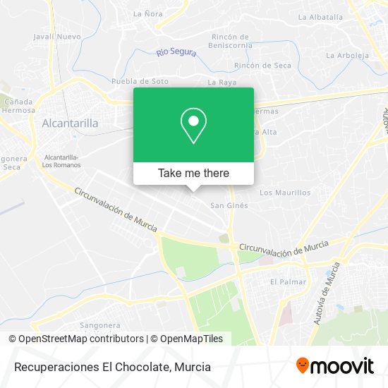 Recuperaciones El Chocolate map