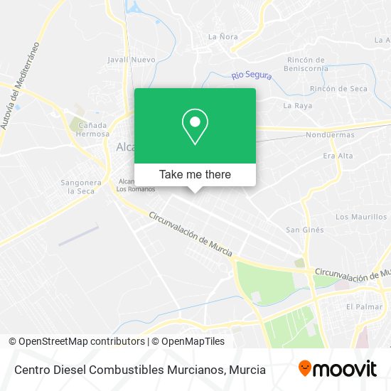 mapa Centro Diesel Combustibles Murcianos