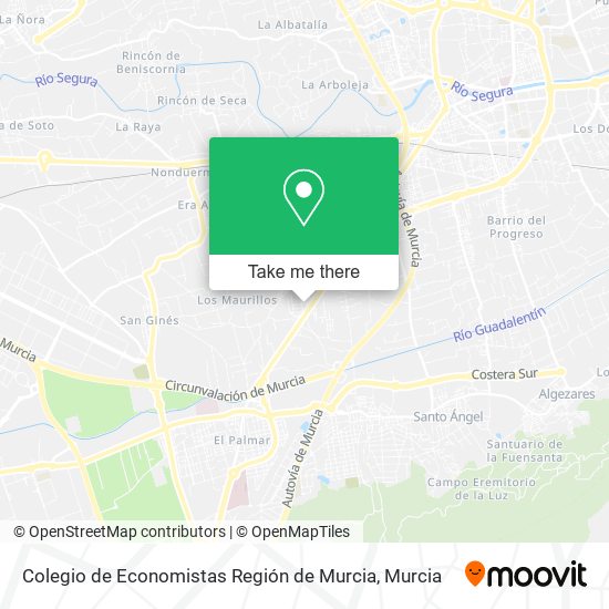 mapa Colegio de Economistas Región de Murcia