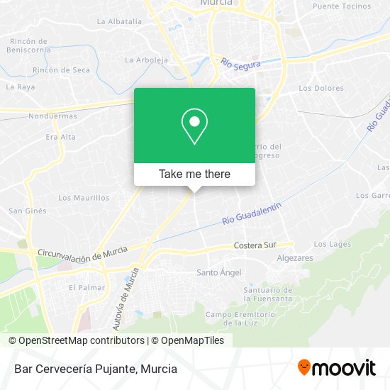 Bar Cervecería Pujante map