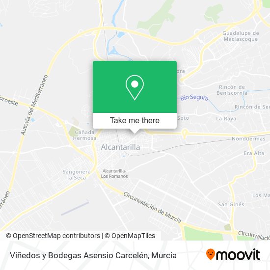 Viñedos y Bodegas Asensio Carcelén map