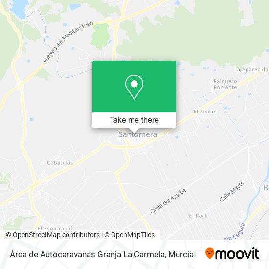 mapa Área de Autocaravanas Granja La Carmela