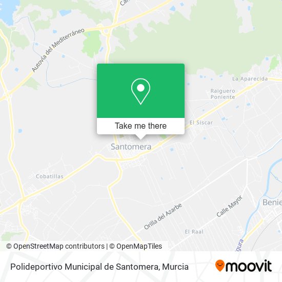 mapa Polideportivo Municipal de Santomera