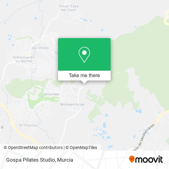 mapa Gospa Pilates Studio