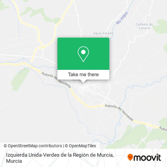 Izquierda Unida-Verdes de la Región de Murcia map