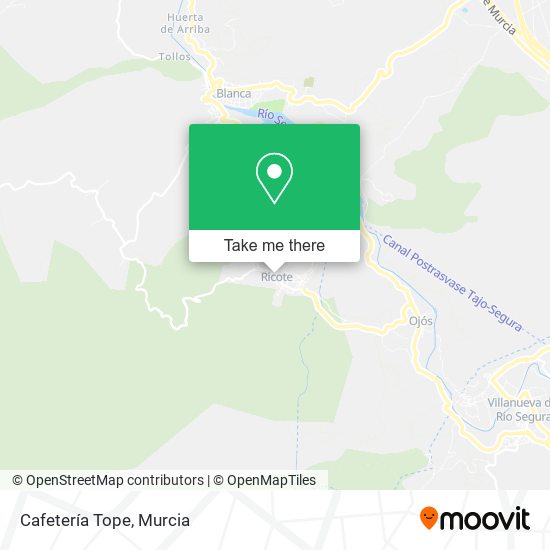 Cafetería Tope map