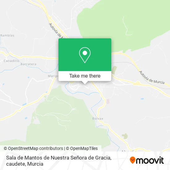 Sala de Mantos de Nuestra Señora de Gracia, caudete map