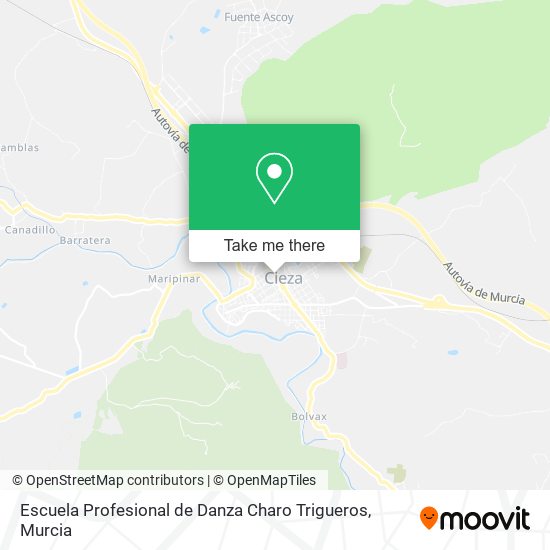 Escuela Profesional de Danza Charo Trigueros map