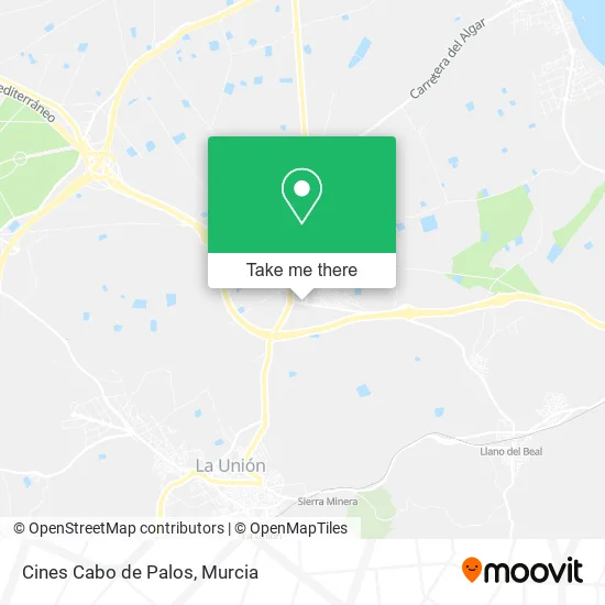 Cines Cabo de Palos map