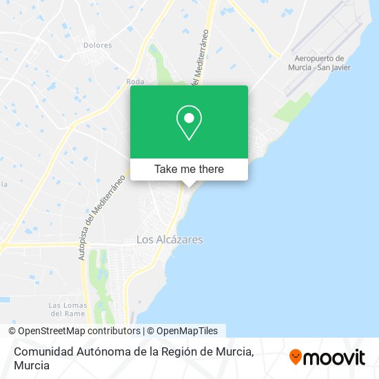 Comunidad Autónoma de la Región de Murcia map
