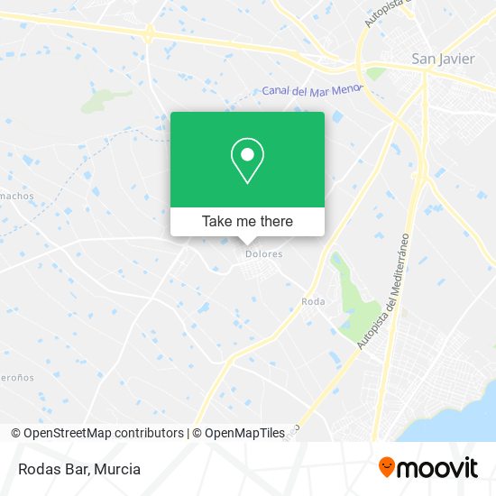 Rodas Bar map