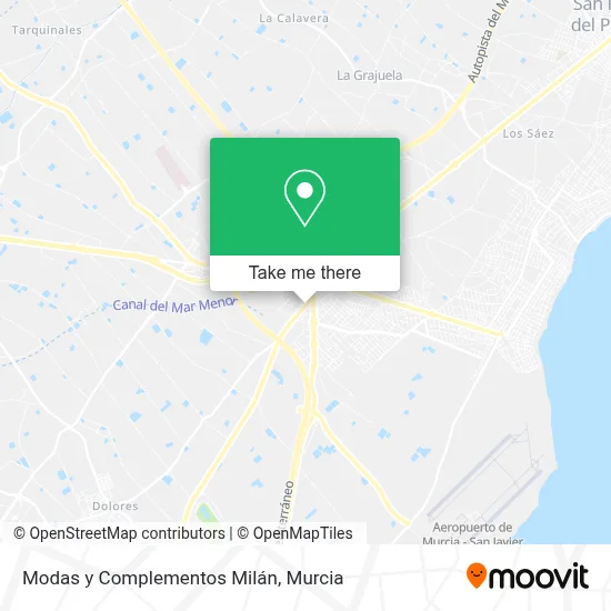 Modas y Complementos Milán map