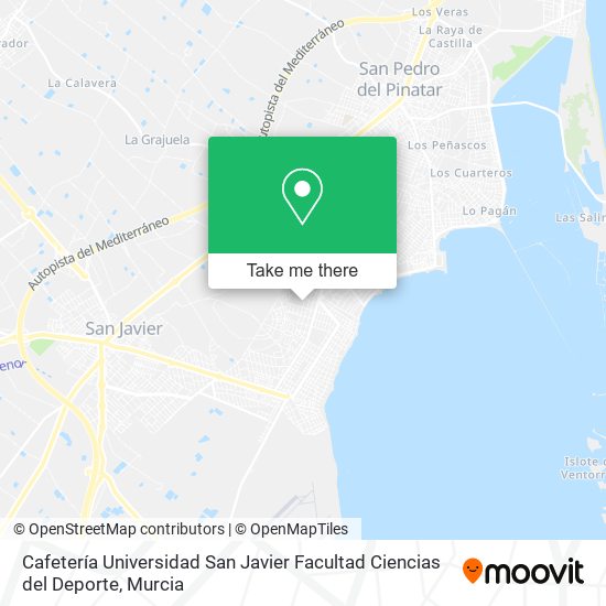 Cafetería Universidad San Javier Facultad Ciencias del Deporte map
