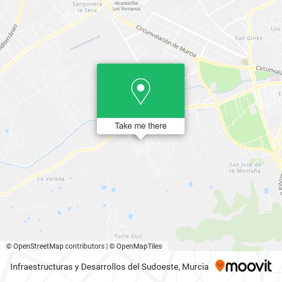 Infraestructuras y Desarrollos del Sudoeste map