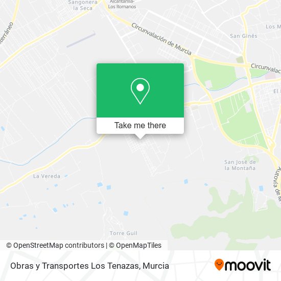 Obras y Transportes Los Tenazas map