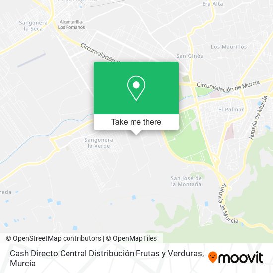 Cash Directo Central Distribución Frutas y Verduras map