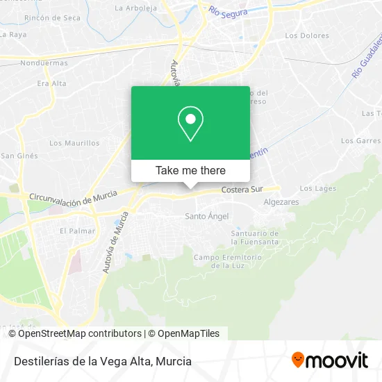 Destilerías de la Vega Alta map