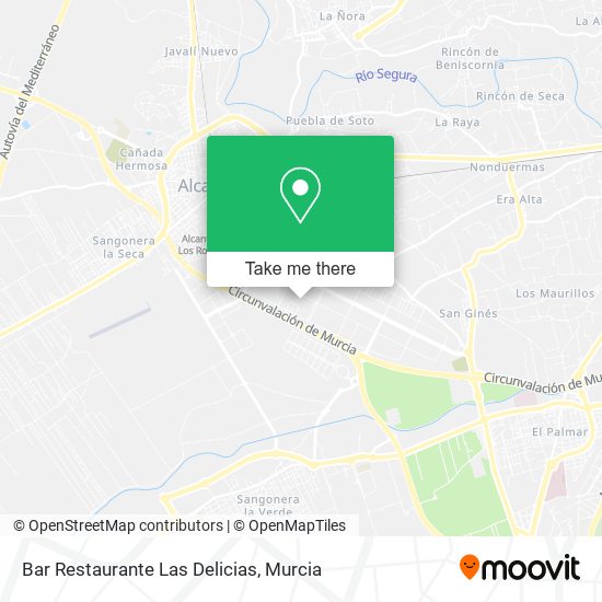Bar Restaurante Las Delicias map