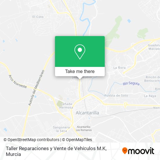 Taller Reparaciones y Vente de Vehículos M.K map