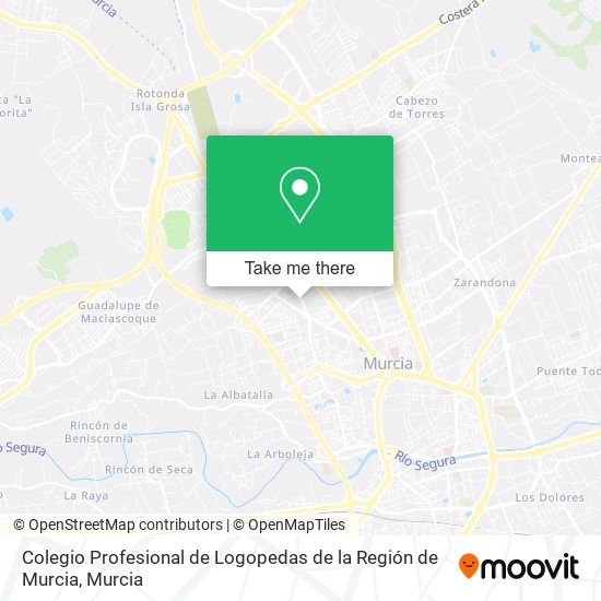 Colegio Profesional de Logopedas de la Región de Murcia map