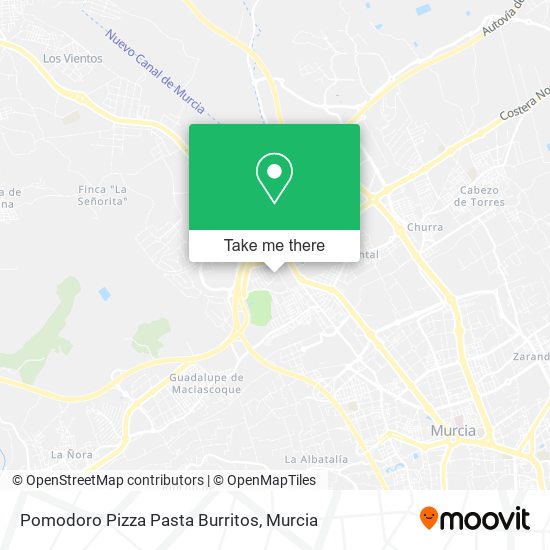 Pomodoro Pizza Pasta Burritos map