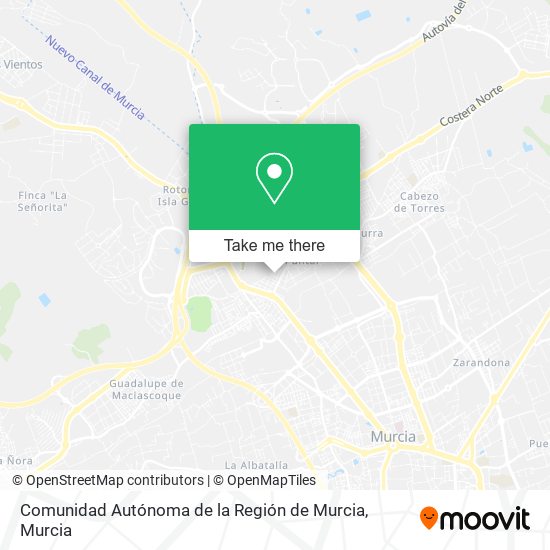 Comunidad Autónoma de la Región de Murcia map