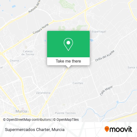 Supermercados Charter map