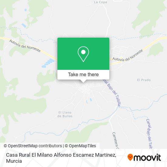 Casa Rural El Milano Alfonso Escamez Martínez map