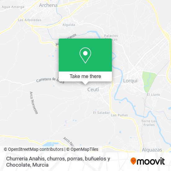 Churrería Anahis, churros, porras, buñuelos y Chocolate map