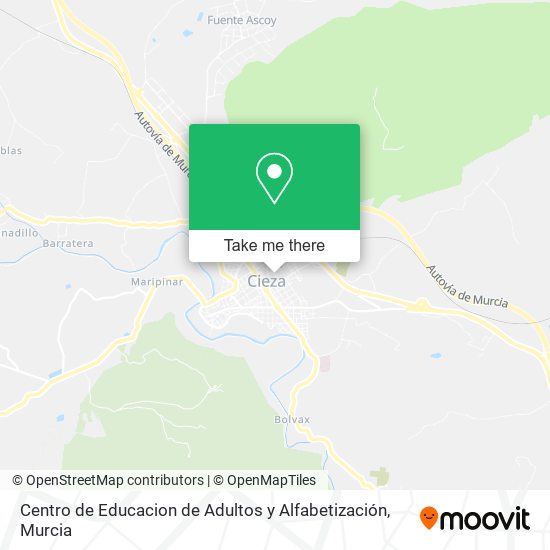 mapa Centro de Educacion de Adultos y Alfabetización