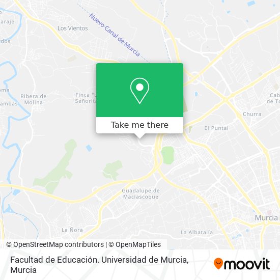 mapa Facultad de Educación. Universidad de Murcia