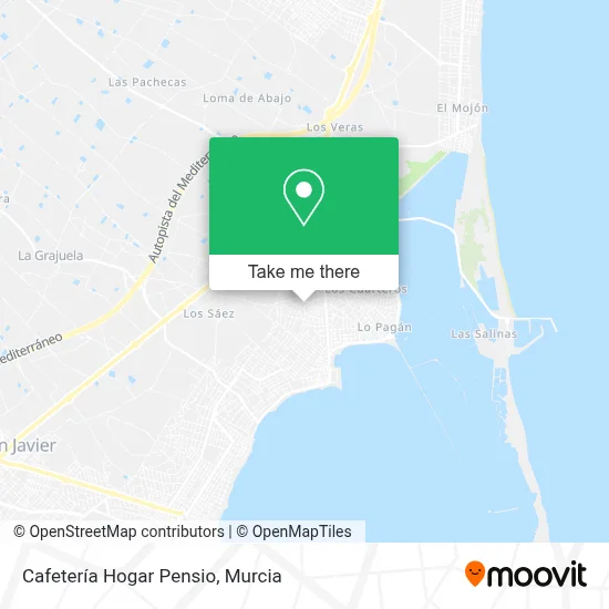 Cafetería Hogar Pensio map